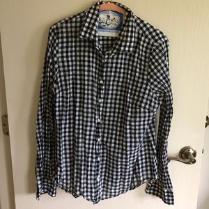 J. Crew Black & White Gingham “The Perfect Shirt”